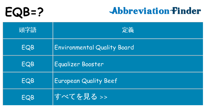 eqb は何の略します。