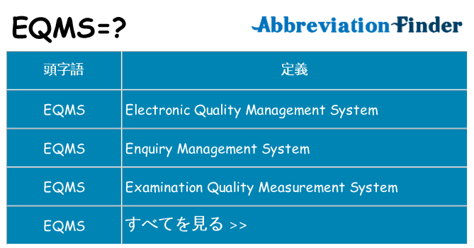 eqms は何の略します。