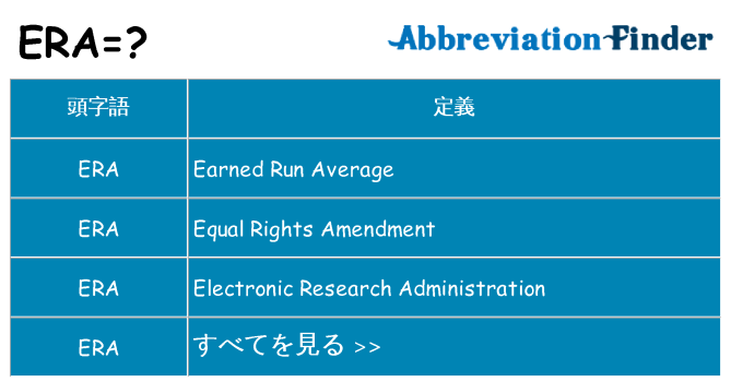 era は何の略します。