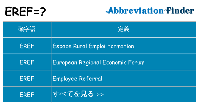 eref は何の略します。