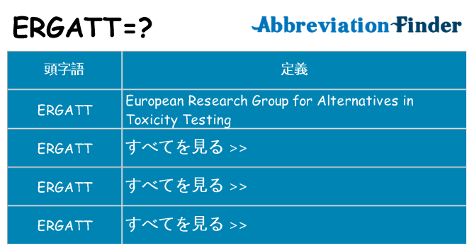 ergatt は何の略します。