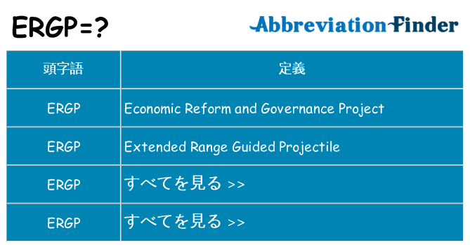 ergp は何の略します。