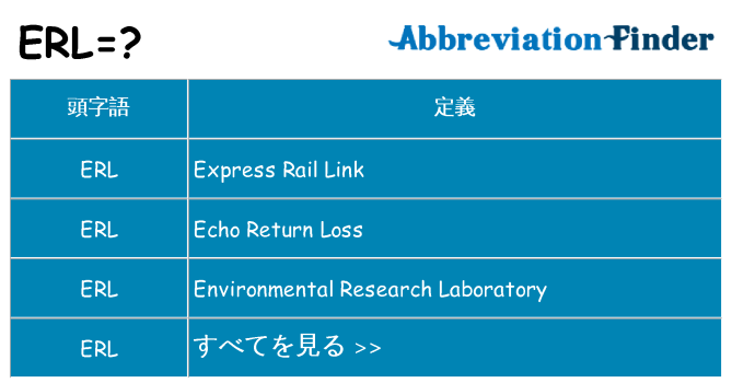 erl は何の略します。