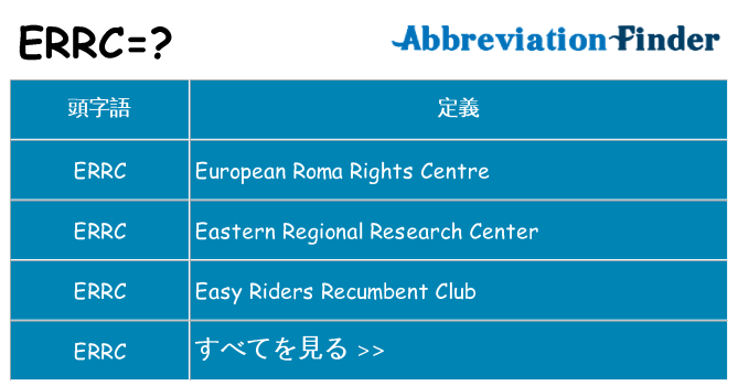 errc は何の略します。
