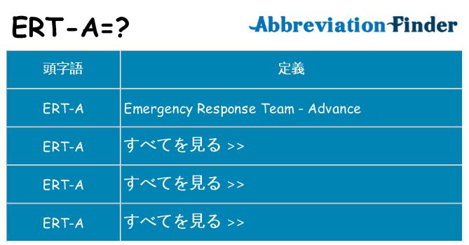 ert-a は何の略します。