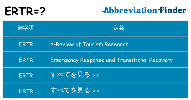 ertr は何の略します。