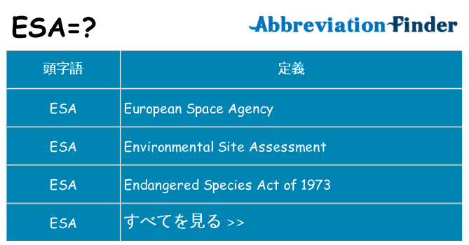 esa は何の略します。