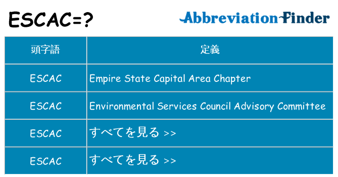 escac は何の略します。