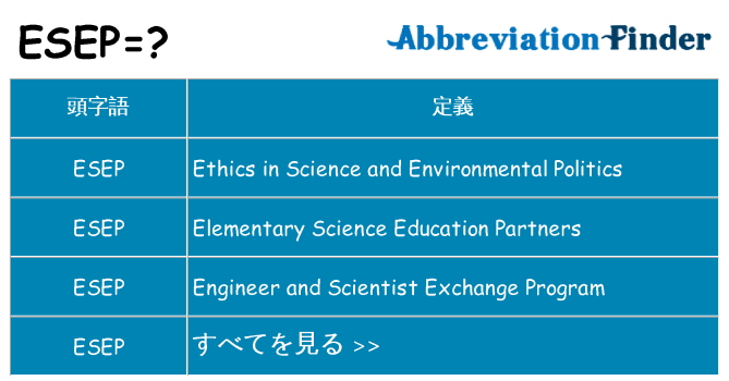 esep は何の略します。