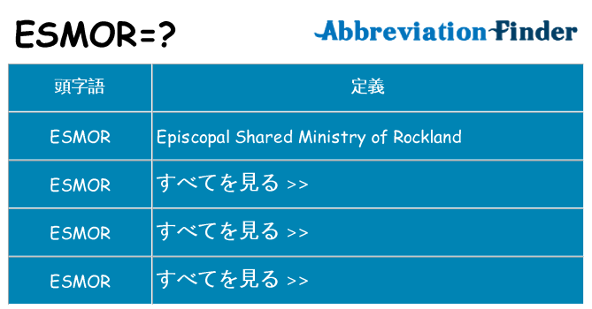 esmor は何の略します。