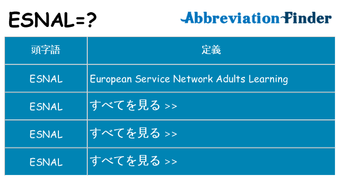 esnal は何の略します。