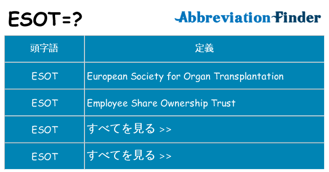 esot は何の略します。