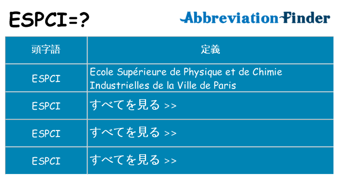 espci は何の略します。