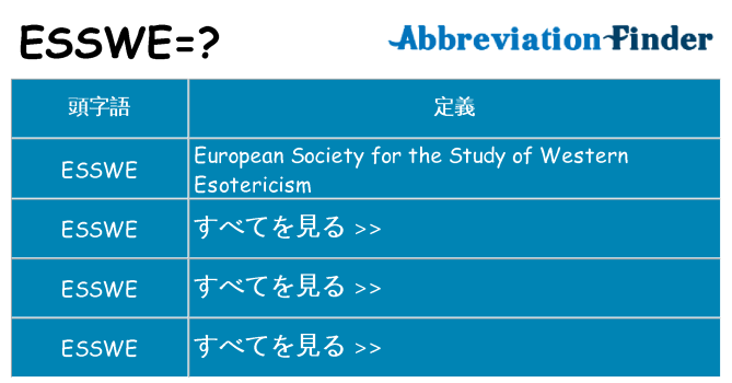 esswe は何の略します。