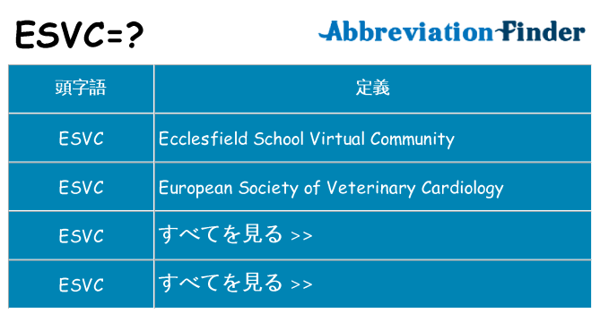 esvc は何の略します。