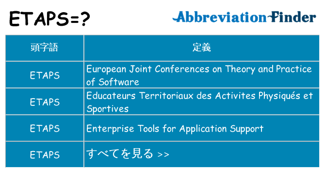 etaps は何の略します。