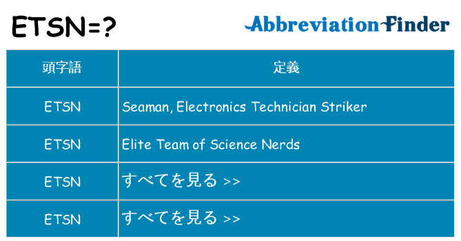 etsn は何の略します。