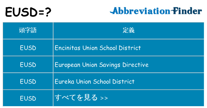 eusd は何の略します。