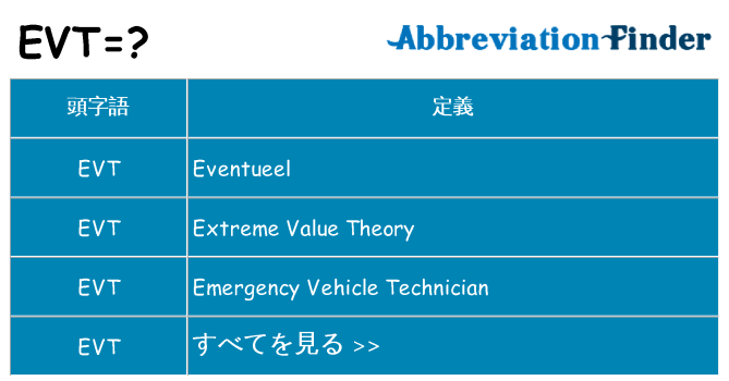 evt は何の略します。