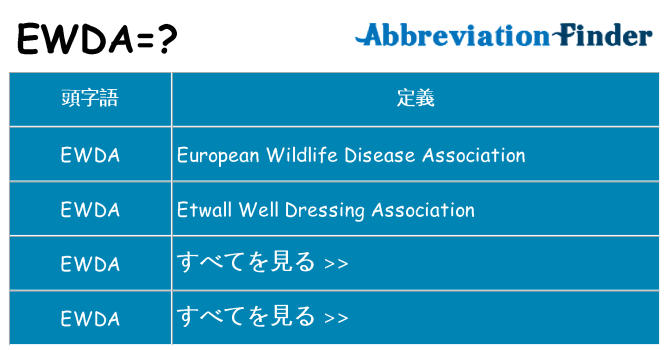 ewda は何の略します。
