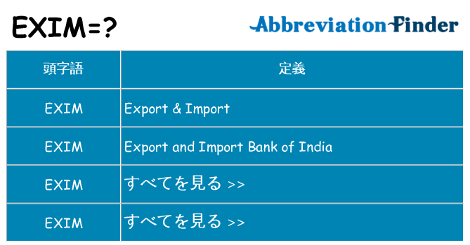 exim は何の略します。