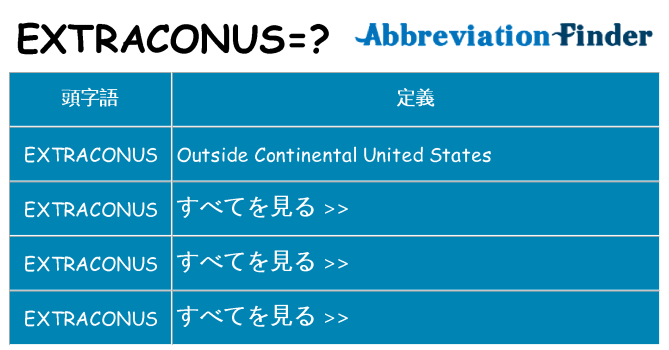 extraconus は何の略します。