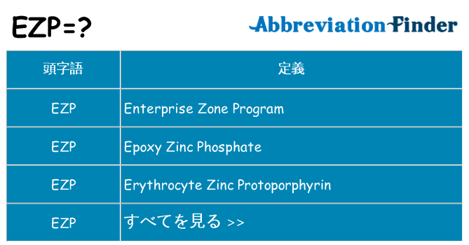 ezp は何の略します。