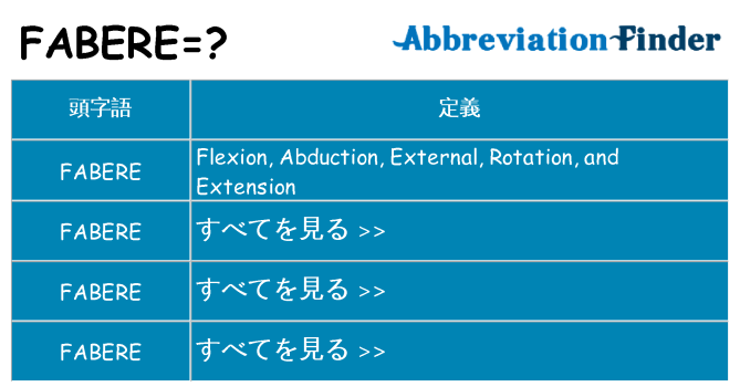 fabere は何の略します。