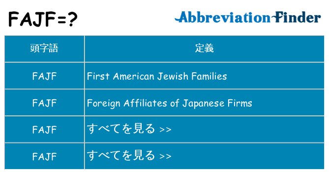 fajf は何の略します。