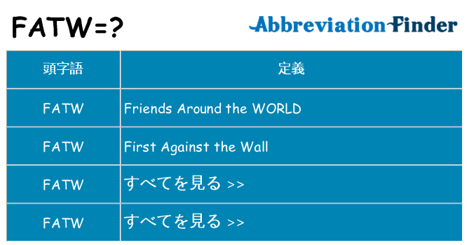 fatw は何の略します。