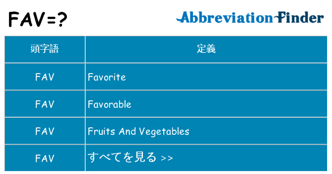 fav は何の略します。