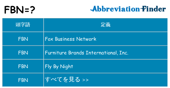 fbn は何の略します。