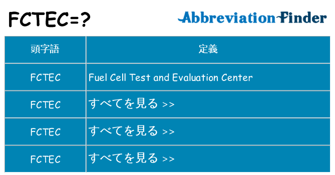fctec は何の略します。