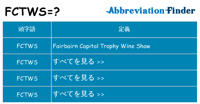 fctws は何の略します。