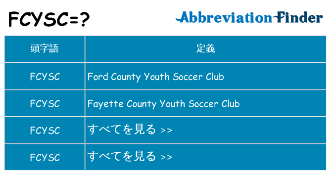 fcysc は何の略します。