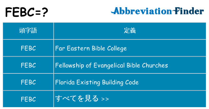 febc は何の略します。