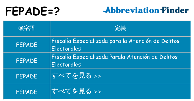 fepade は何の略します。