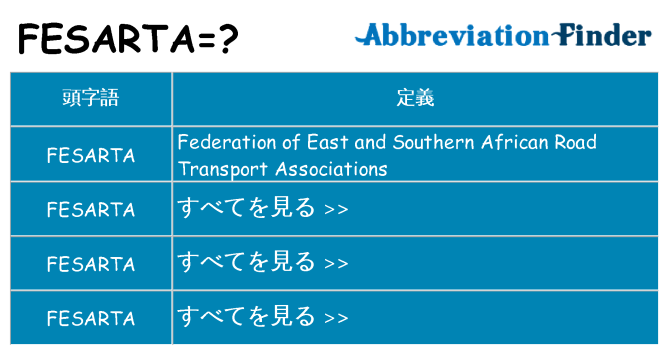fesarta は何の略します。