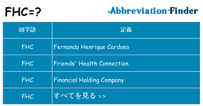 fhc は何の略します。