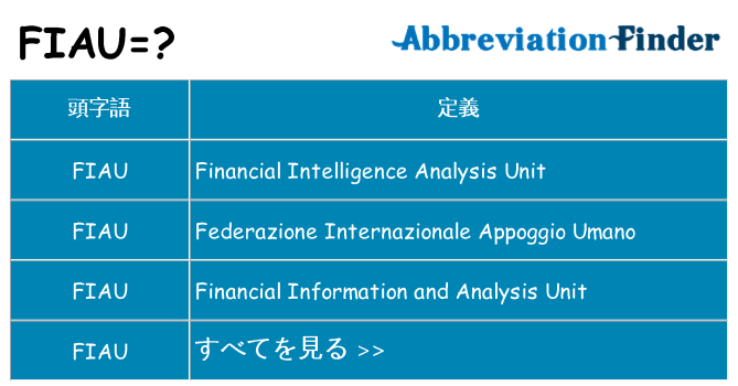 fiau は何の略します。