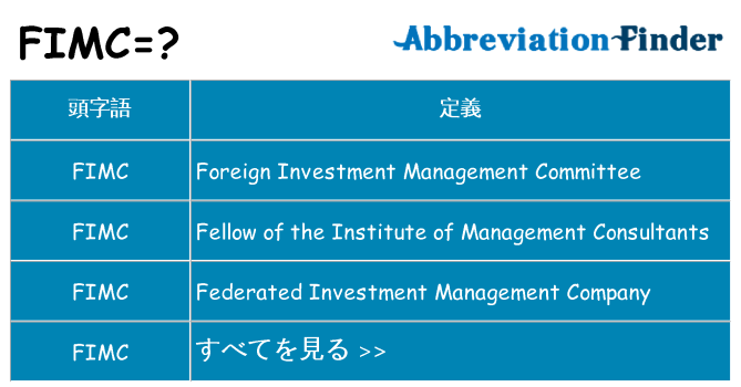 fimc は何の略します。