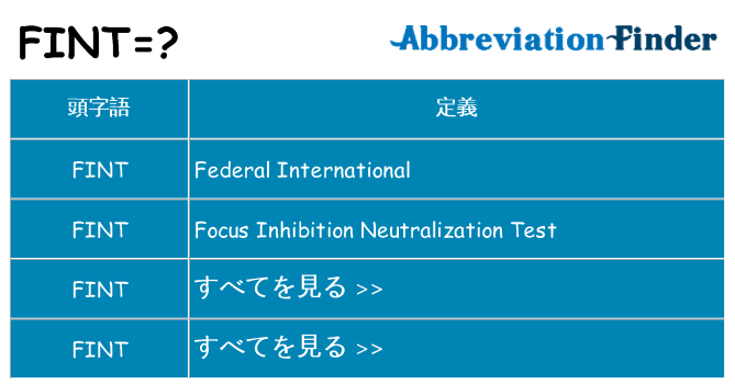 fint は何の略します。