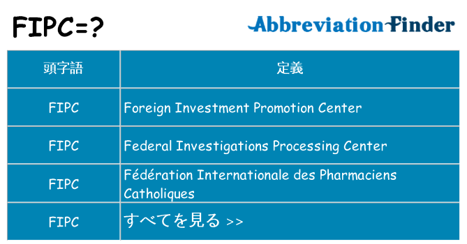 fipc は何の略します。