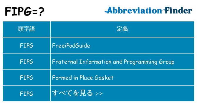 fipg は何の略します。