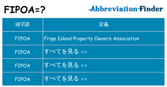 fipoa は何の略します。