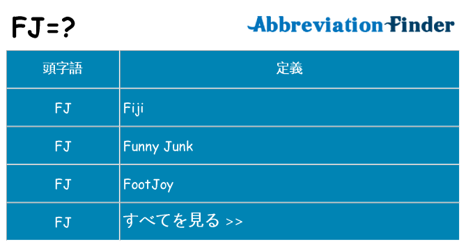 fj は何の略します。