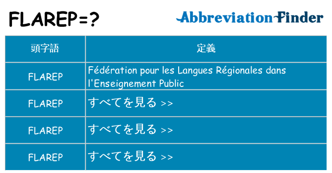 flarep は何の略します。