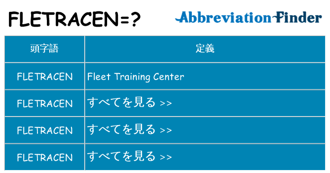 fletracen は何の略します。