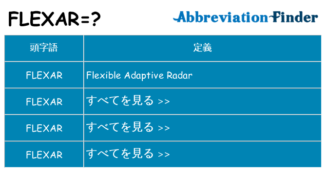 flexar は何の略します。