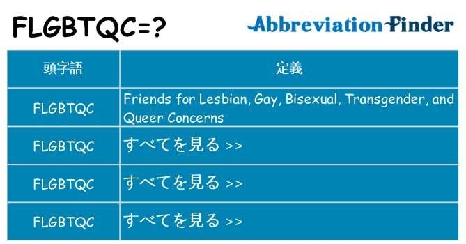 flgbtqc は何の略します。
